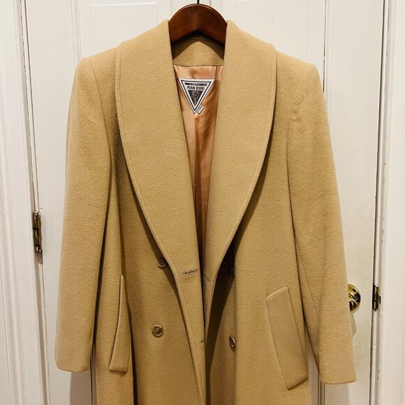 Vintage Cashmere Long Marvin Richards Over Coat Jacket Size Large - Picture 3 of 16